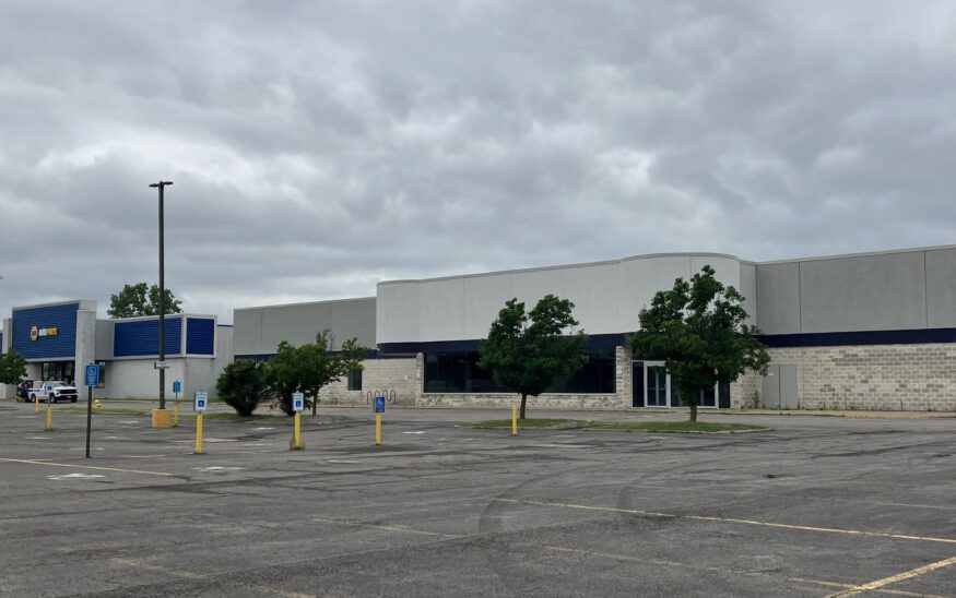 An entity associated with real estate investor David Pelusio purchased the former home of Sutherland Global and one other lot at 1180 Jefferson Road in Henrietta. (Photo by Kevin Oklobzija)